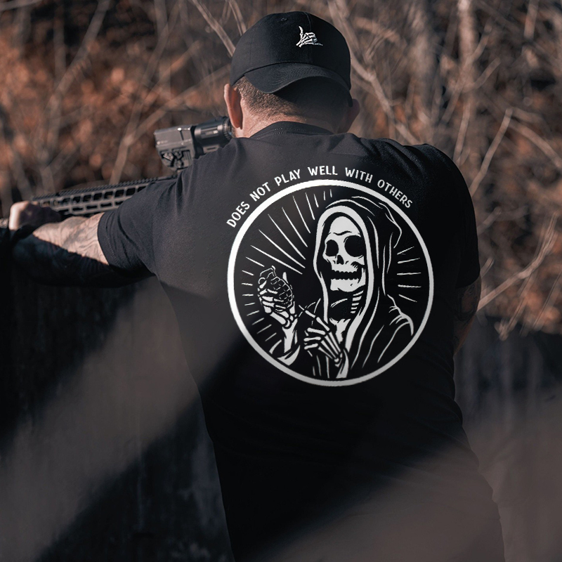 Does Not Play Well With Others Printed Men's T-shirt