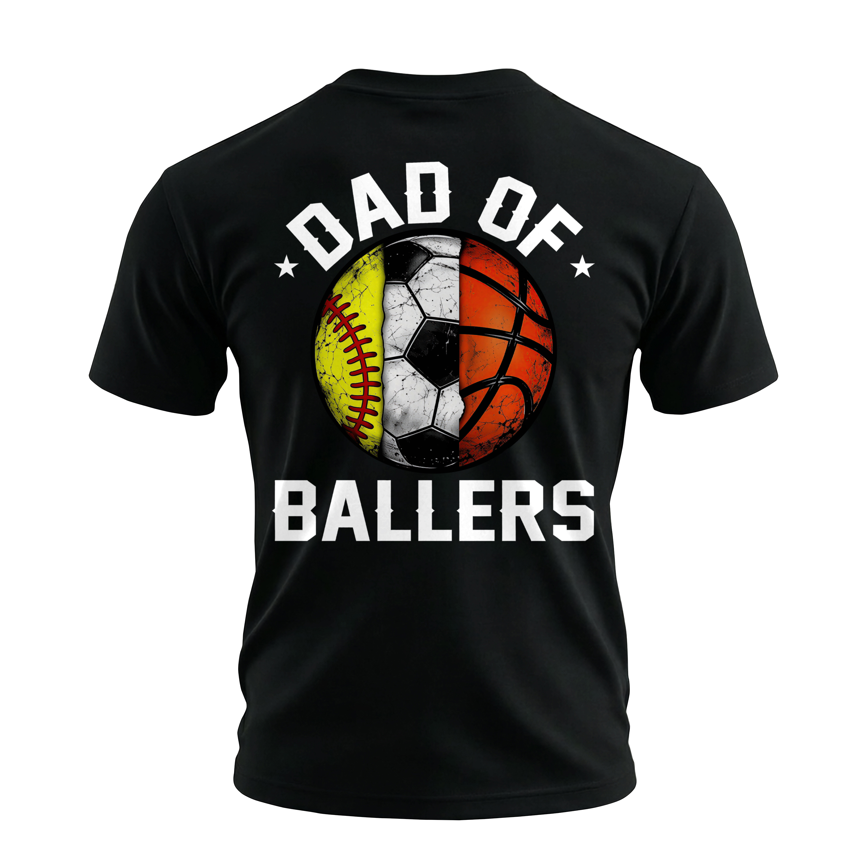 Dad of Ballers Printed Men's T-shirt Image - 3