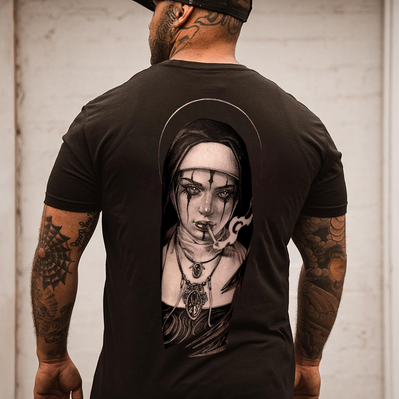 Evil Nun Printed Men's T-shirt