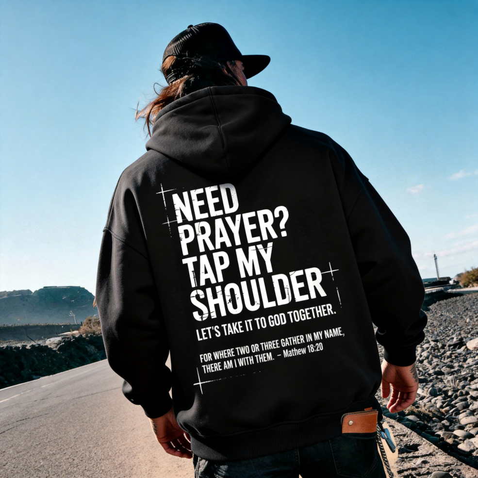 Let's Pray Printed Fleece-lined Unisex Hoodie