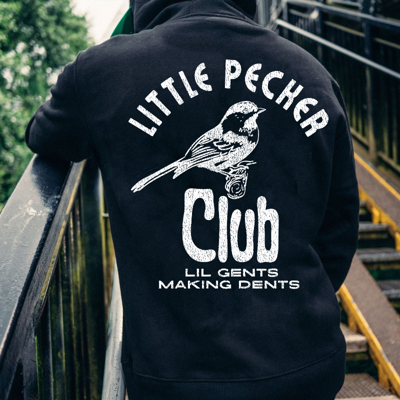 Little Pecker Club Lil Gents Making Dents Printed Men's Hoodie