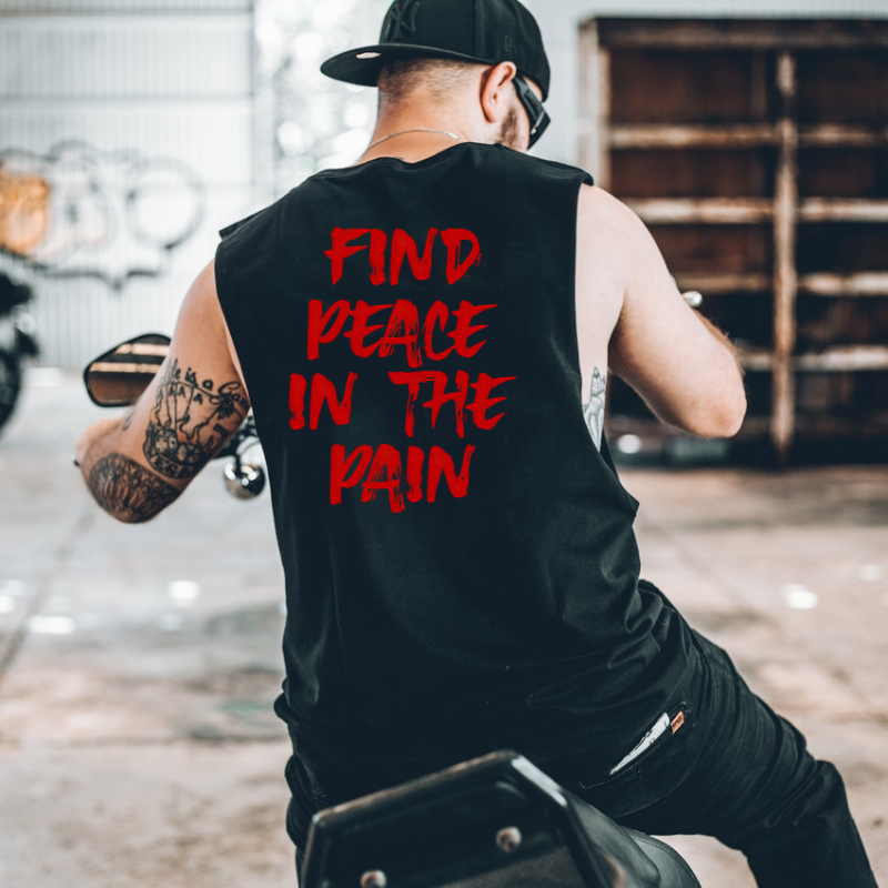 Find Peace In The Pain Printed Men's Vest
