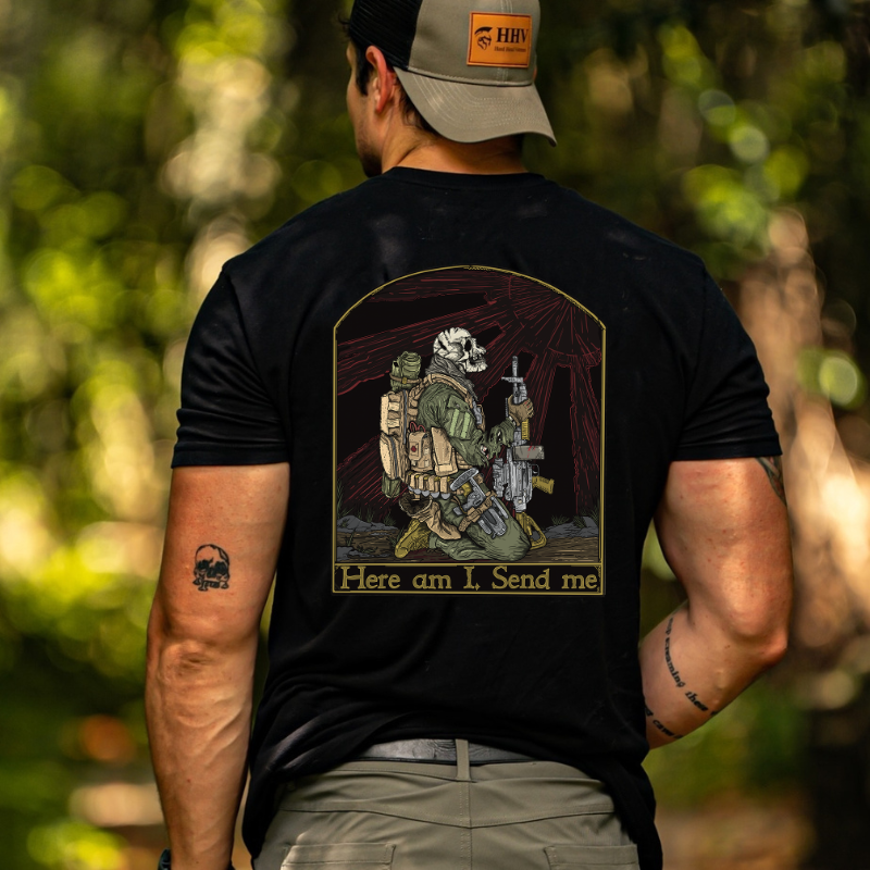 Here Am I Send Me Printed Men's T-shirt