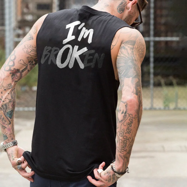 I'M Broken Printed Men's Vest