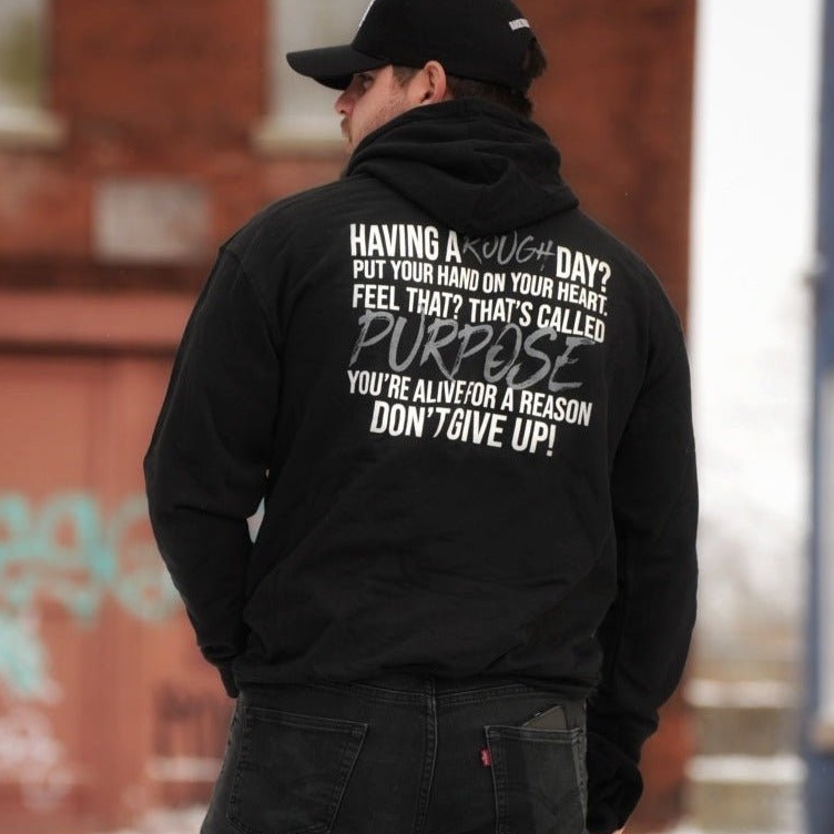 Haveing A Rough Day? Printed Men's Hoodie