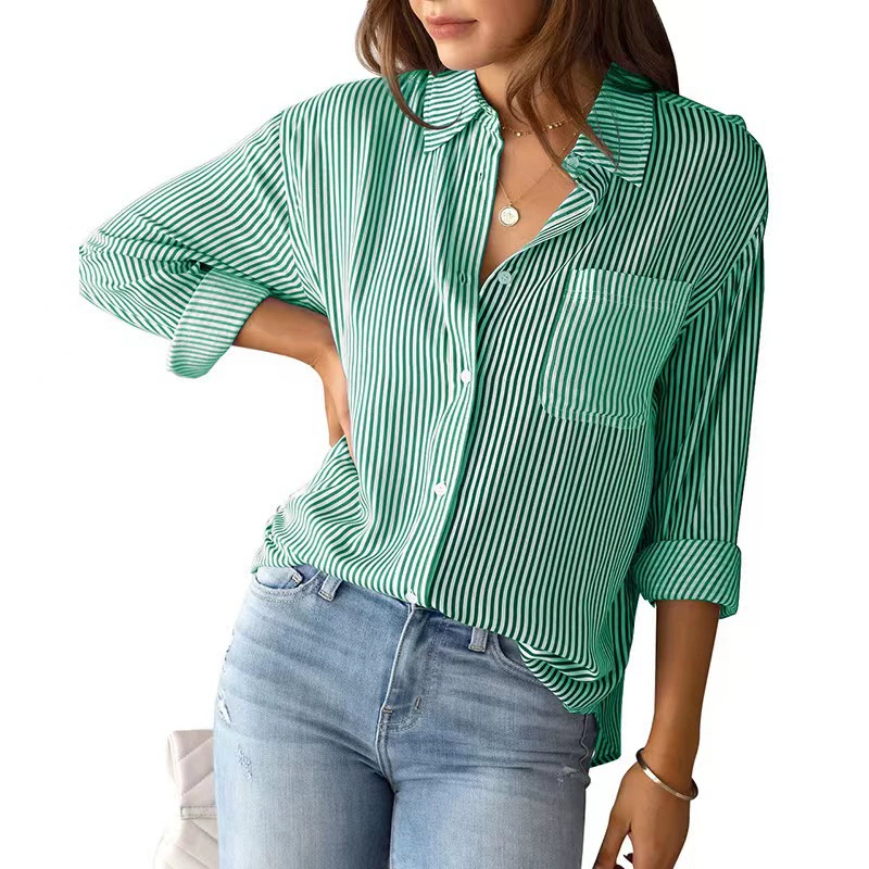 2025 New Women's Casual Loose Stripe Shirt-Buy 3 Get Free Shipping