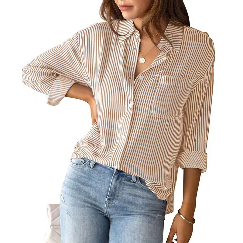 2025 New Women's Casual Loose Stripe Shirt-Buy 3 Get Free Shipping
