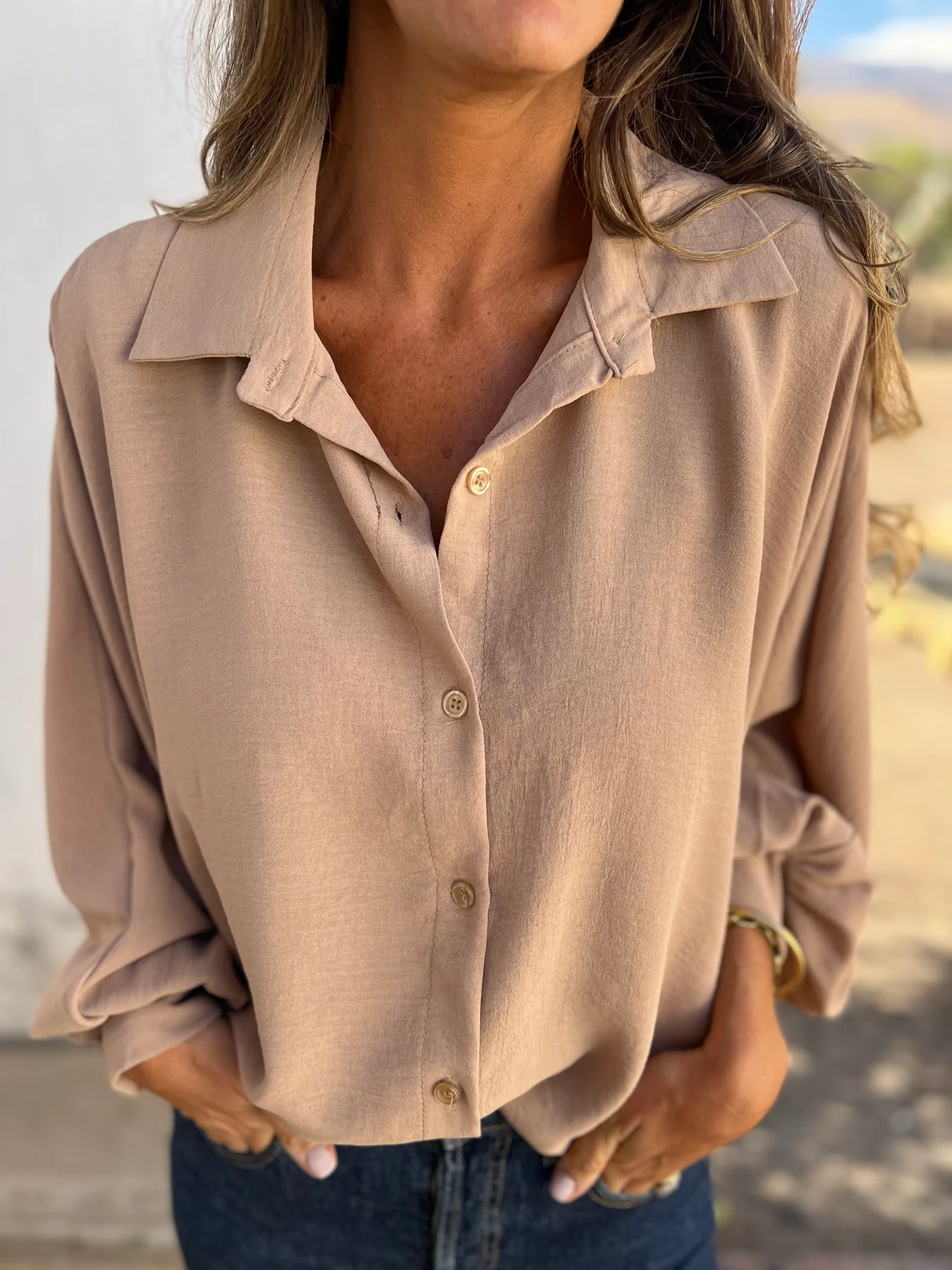 Women's Casual Relaxed Linen Top