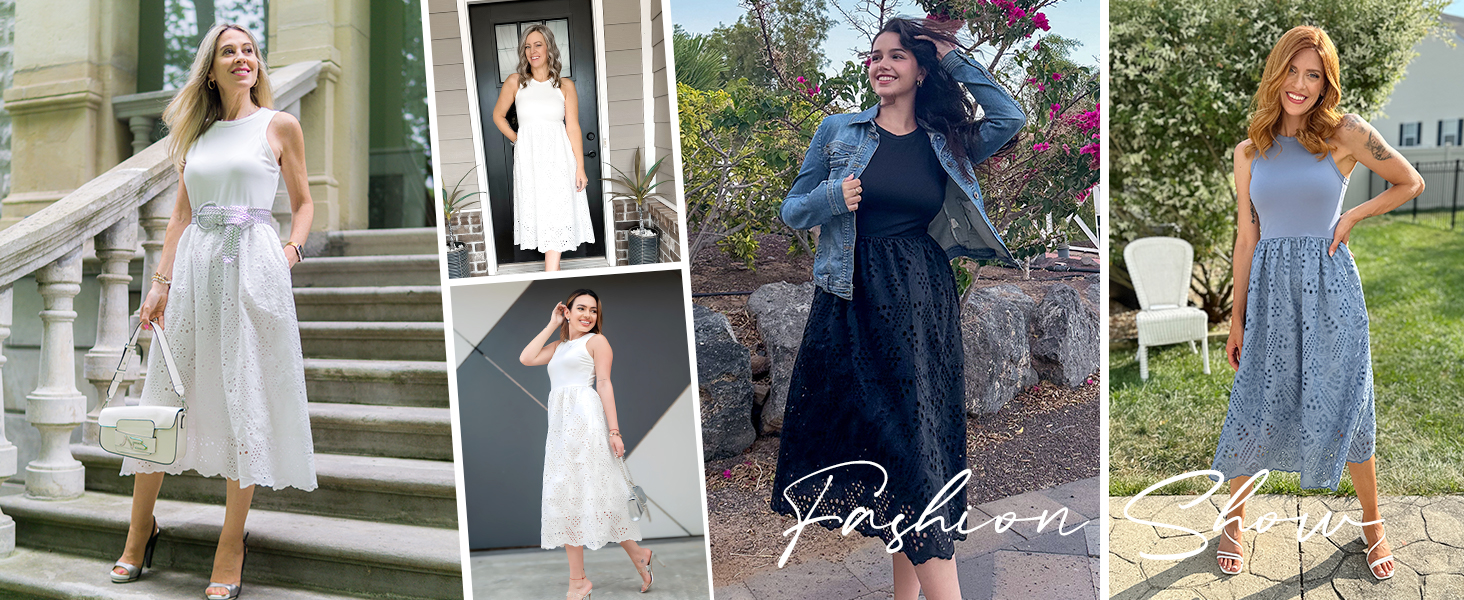 a line midi dress for women