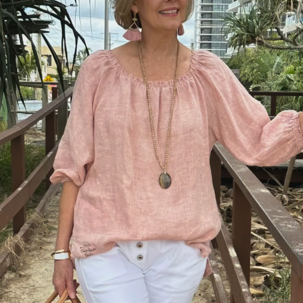 2024 New Women's Casual Cotton Linen Shirt Top