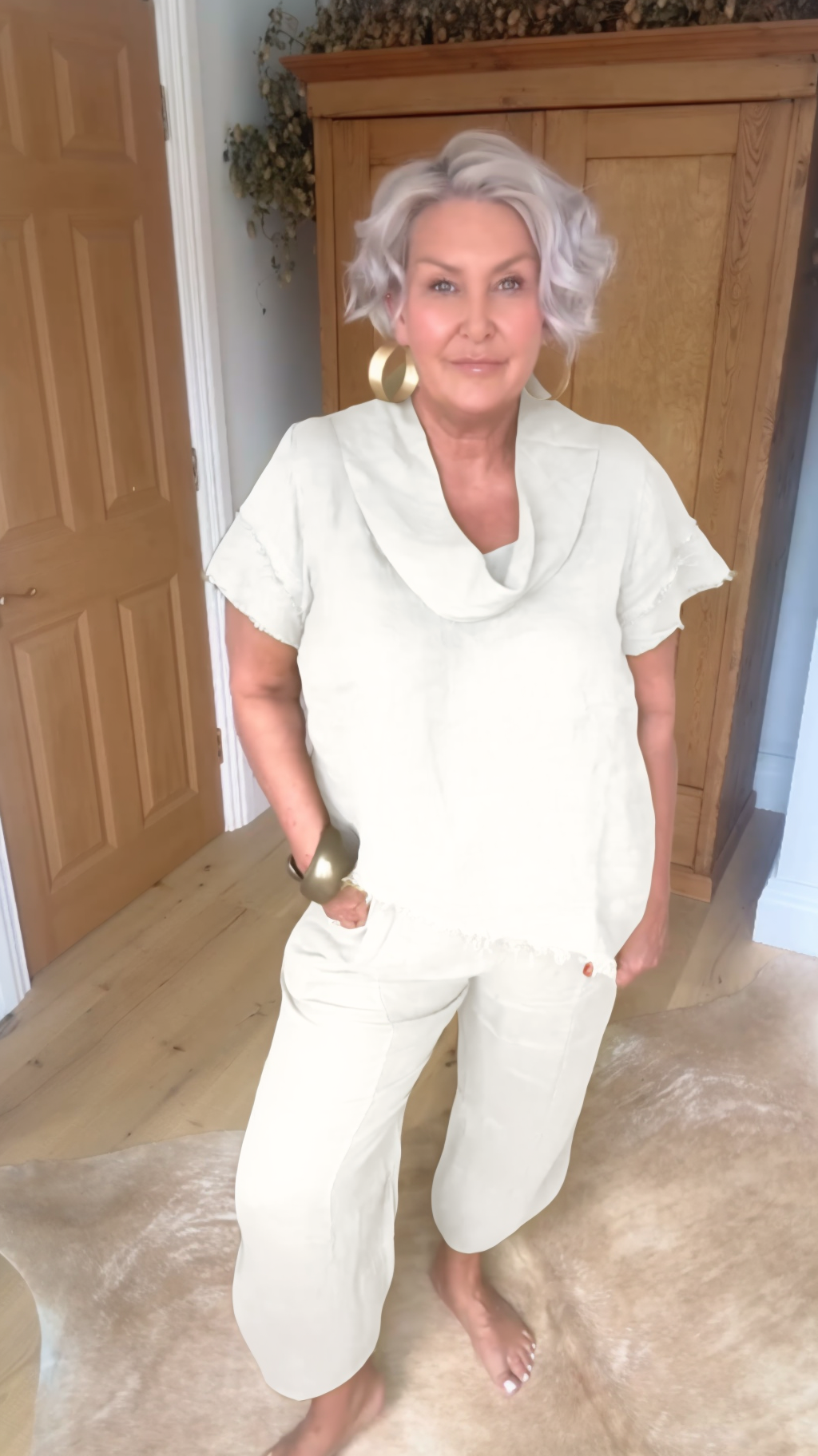 Woman's Casual Cotton linen Suit