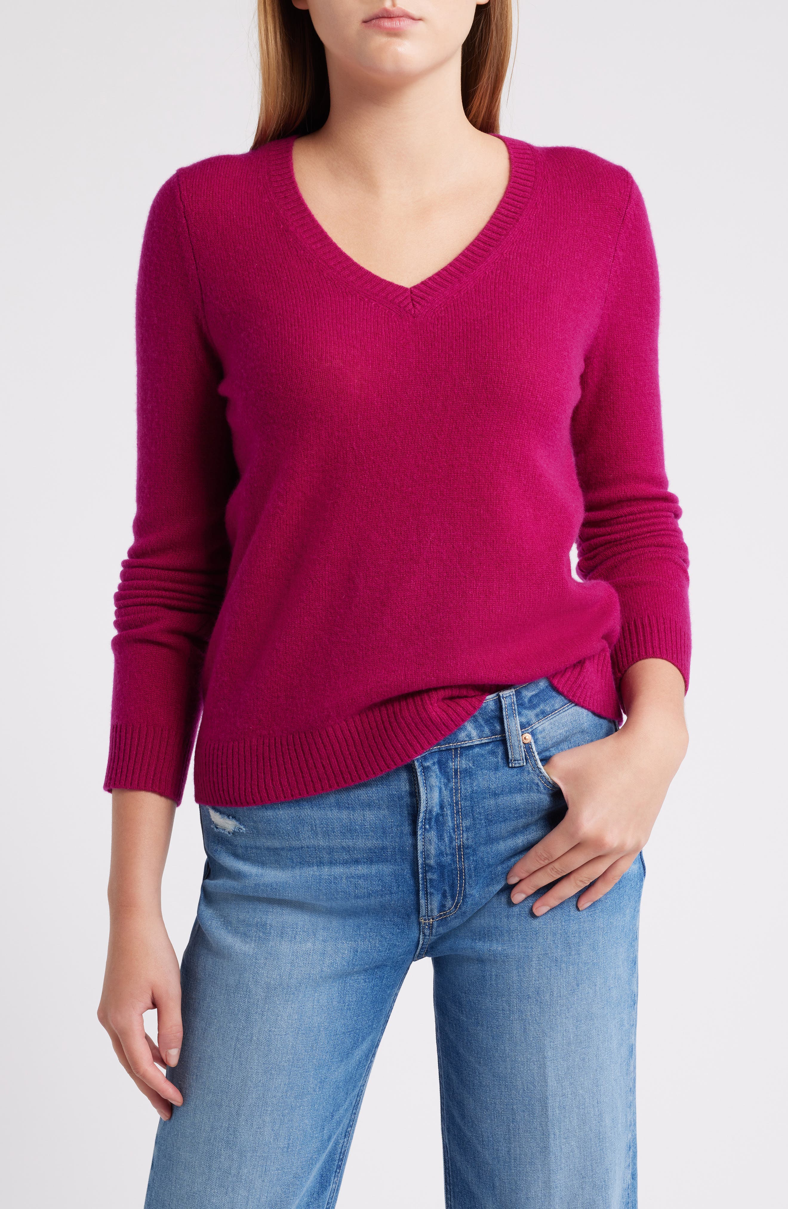 Women's All-match Cashmere V-neck Sweater