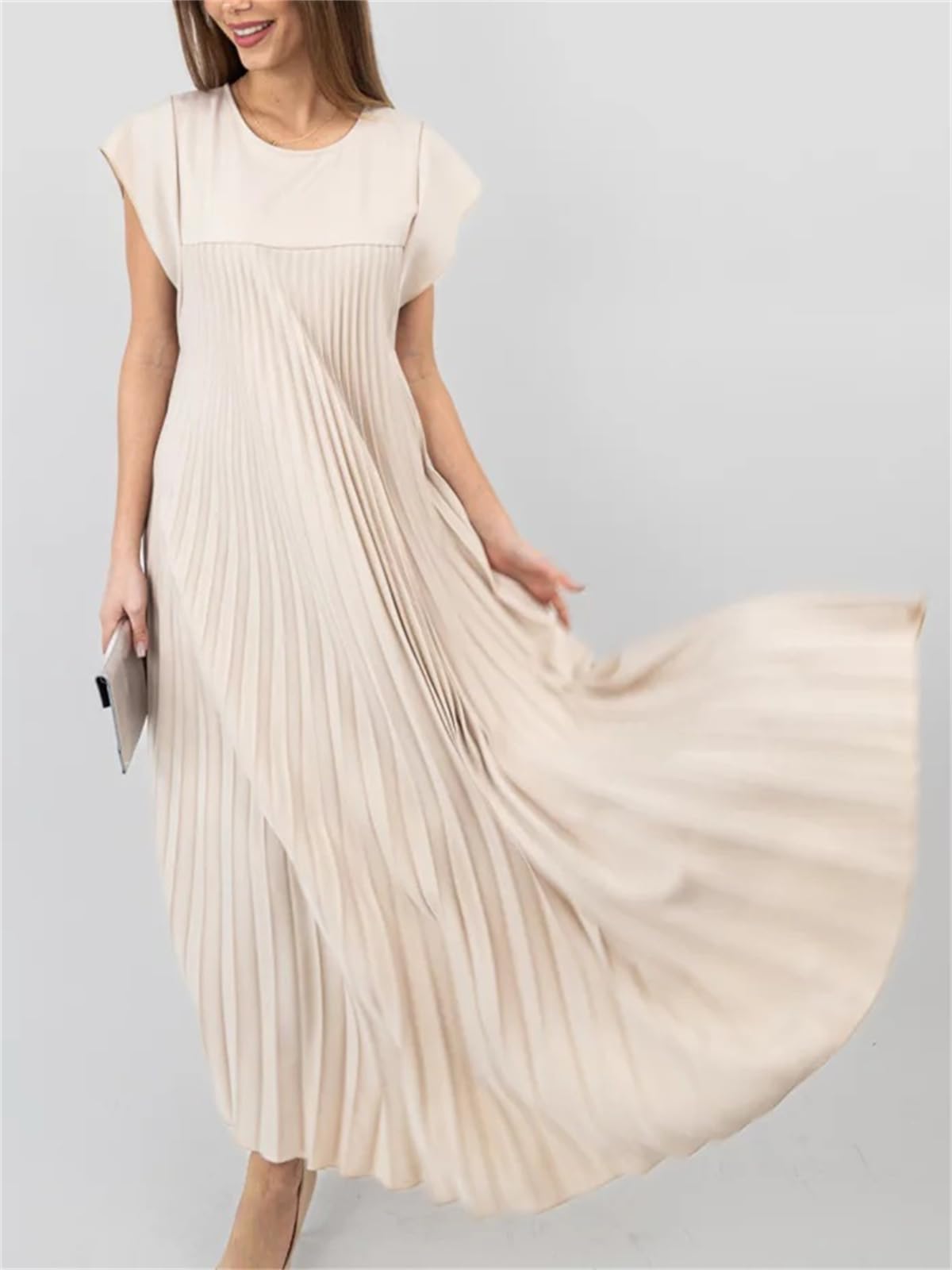 Pleated Church Maxi Dress