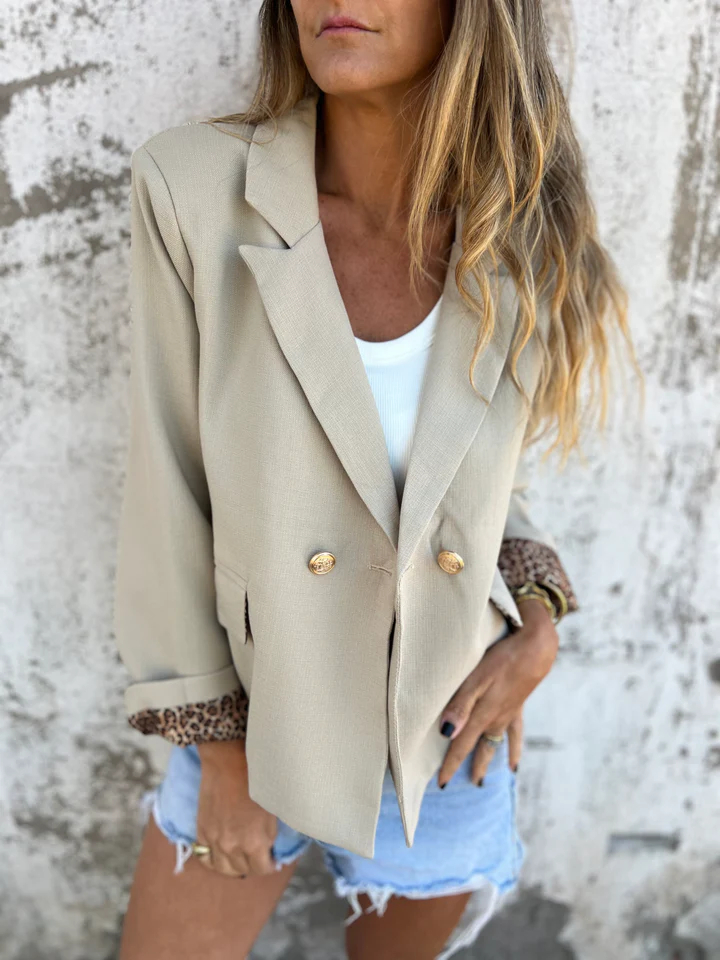 CLEARANCE SALE🔥Leopard Print Lined Short Blazer