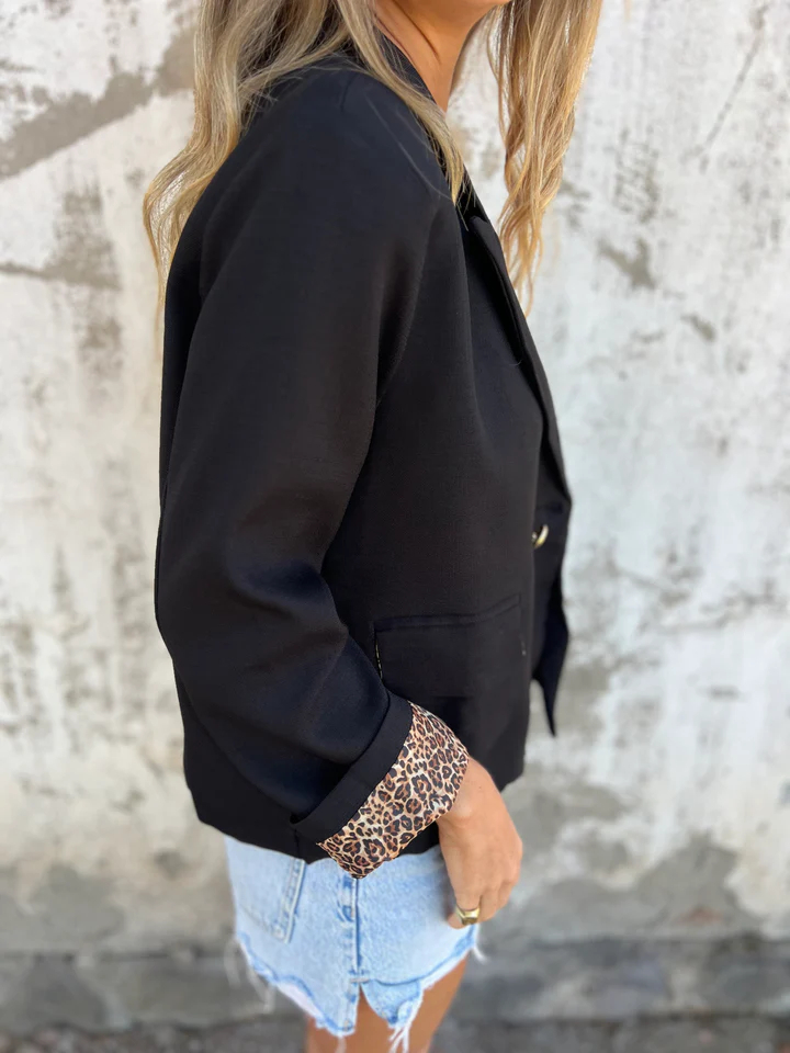 CLEARANCE SALE🔥Leopard Print Lined Short Blazer
