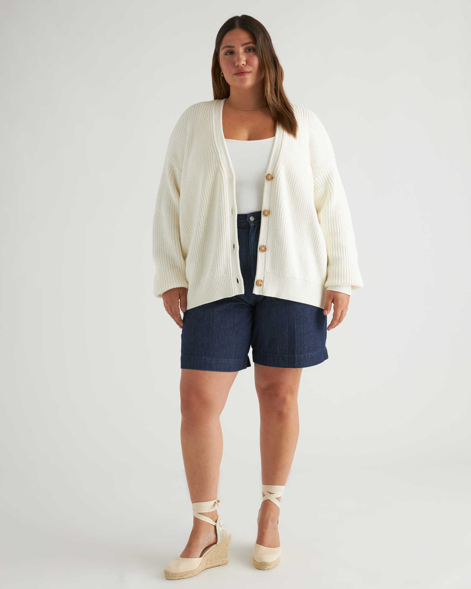 100% Organic Cotton Oversized Boyfriend Cardigan