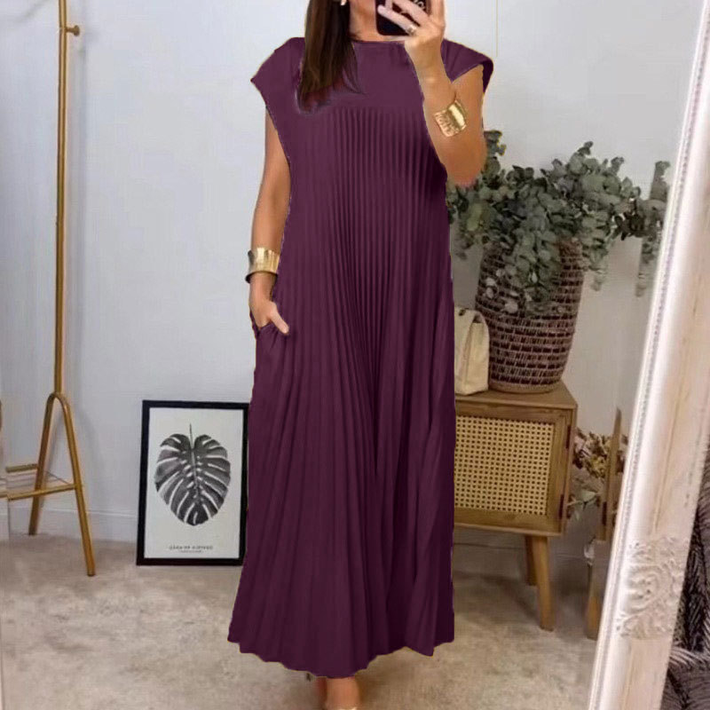 Pleated Church Maxi Dress