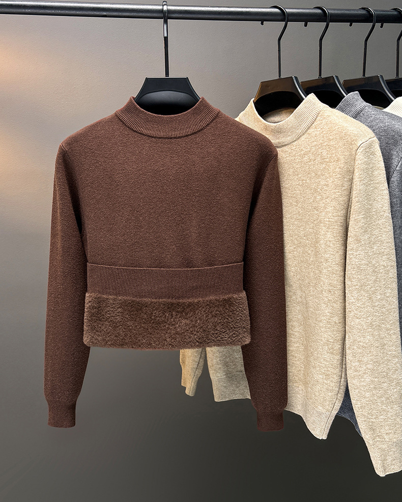 Men's Crew Neck Plush Cashmere Sweater