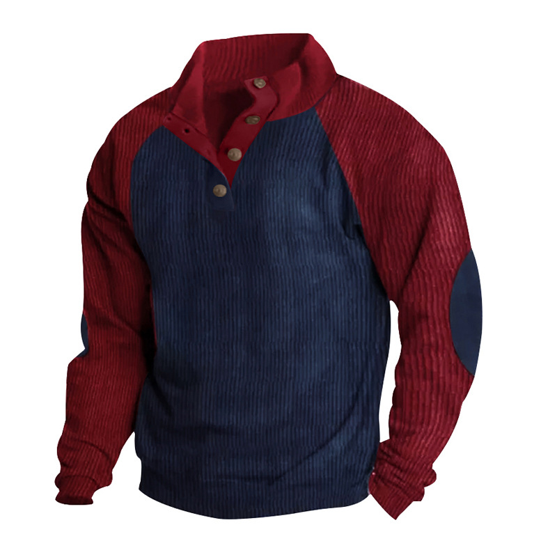 Men's Outdoor Casual Stand Collar Long Sleeve Sweatshirt