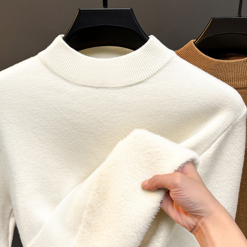 Men's Crew Neck Plush Cashmere Sweater