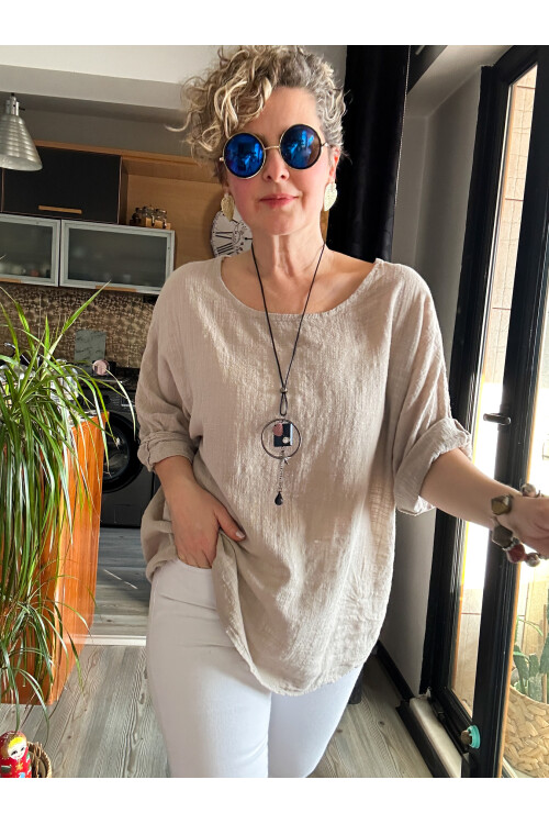 Women's Casual Cotton linen top