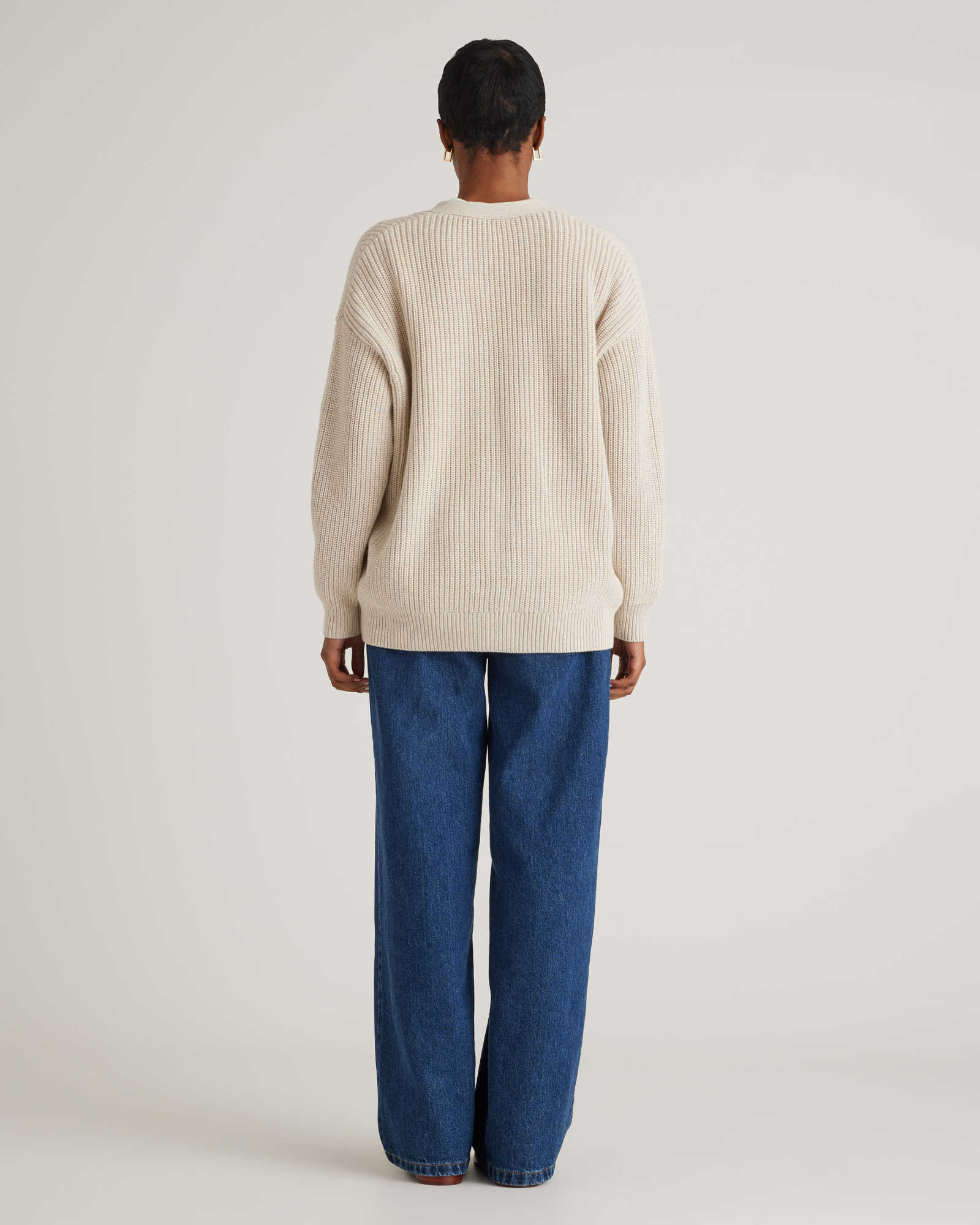 100% Organic Cotton Oversized Boyfriend Cardigan