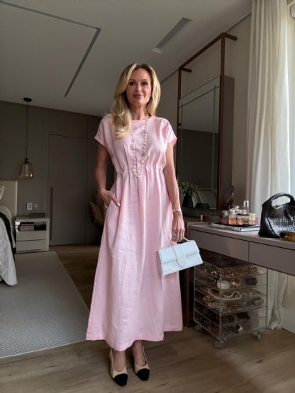 [Copy]Women's Cotton linen casual dress with pocket