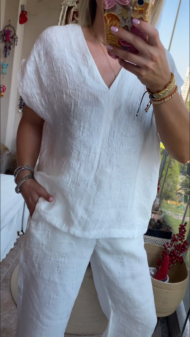 Woman's Casual Cotton linen Suit