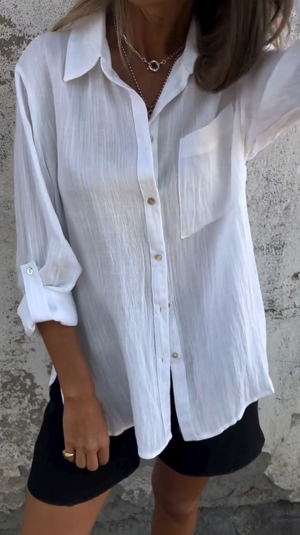 Women's Casual Cotton and linen shirt