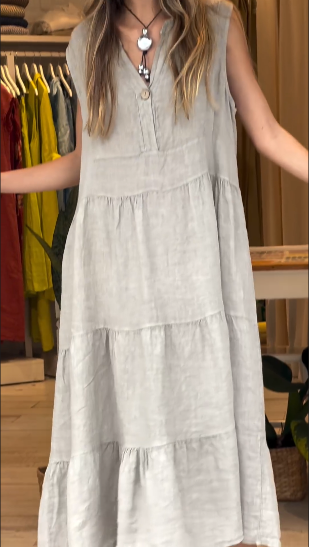 Women's Cotton linen casual dress