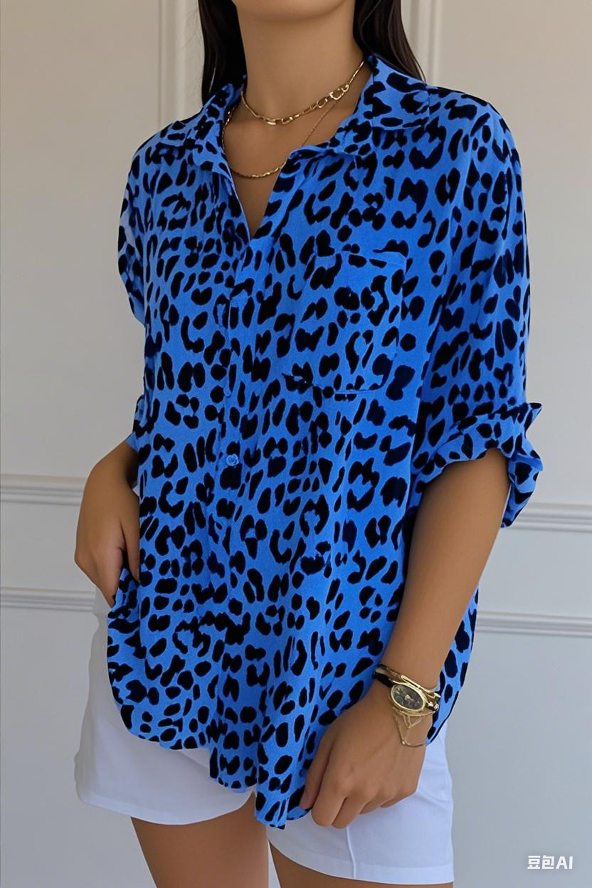 Women's Casual Leopard Print Tops