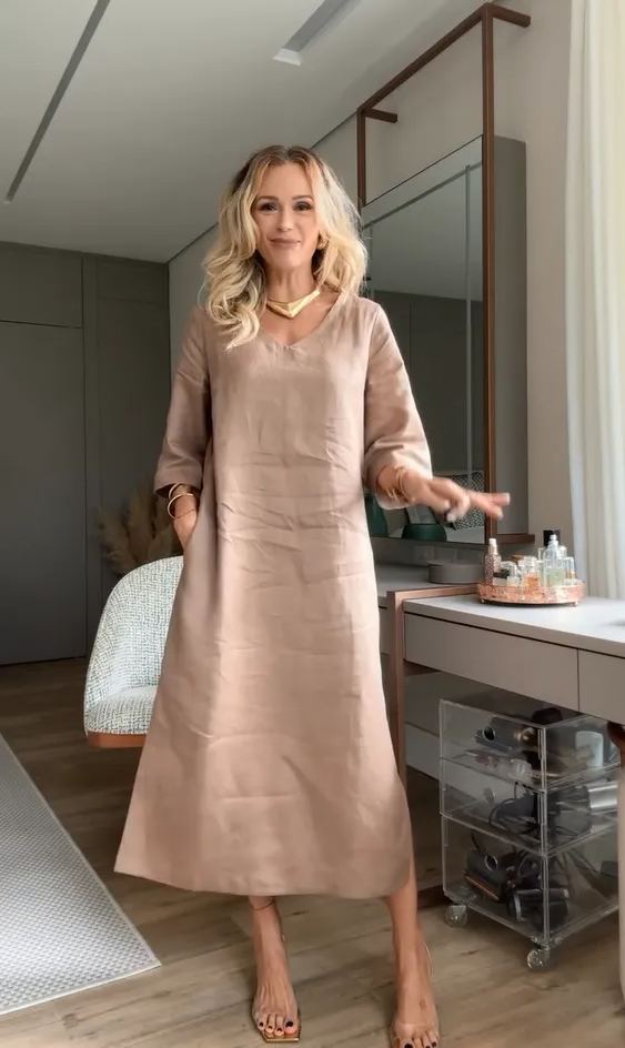 Women's Cotton linen casual dress