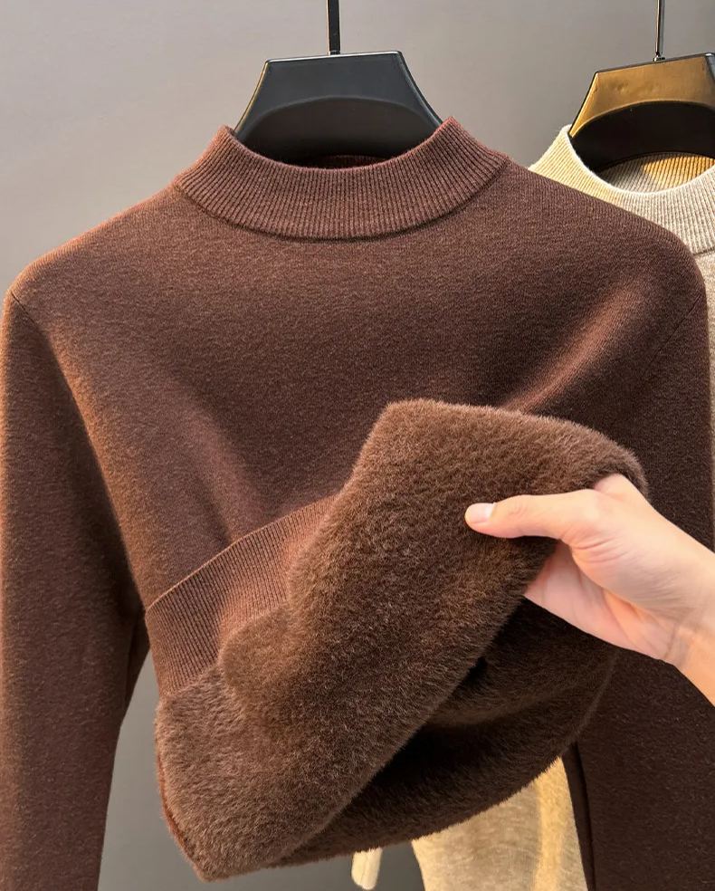 Men's Crew Neck Plush Cashmere Sweater