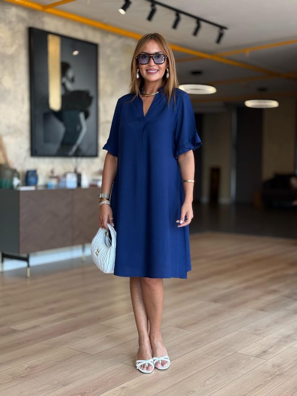 Women's Solid Color Flowy Casual Summer Dresses