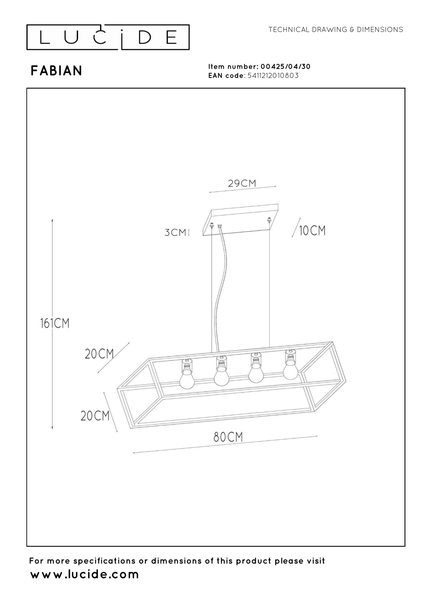 Fabian Ceiling Lights - Matt Black