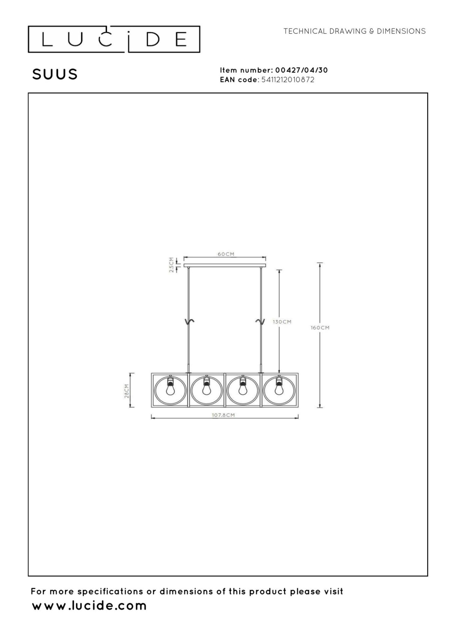 Suus Ceiling Lights - Matt Black