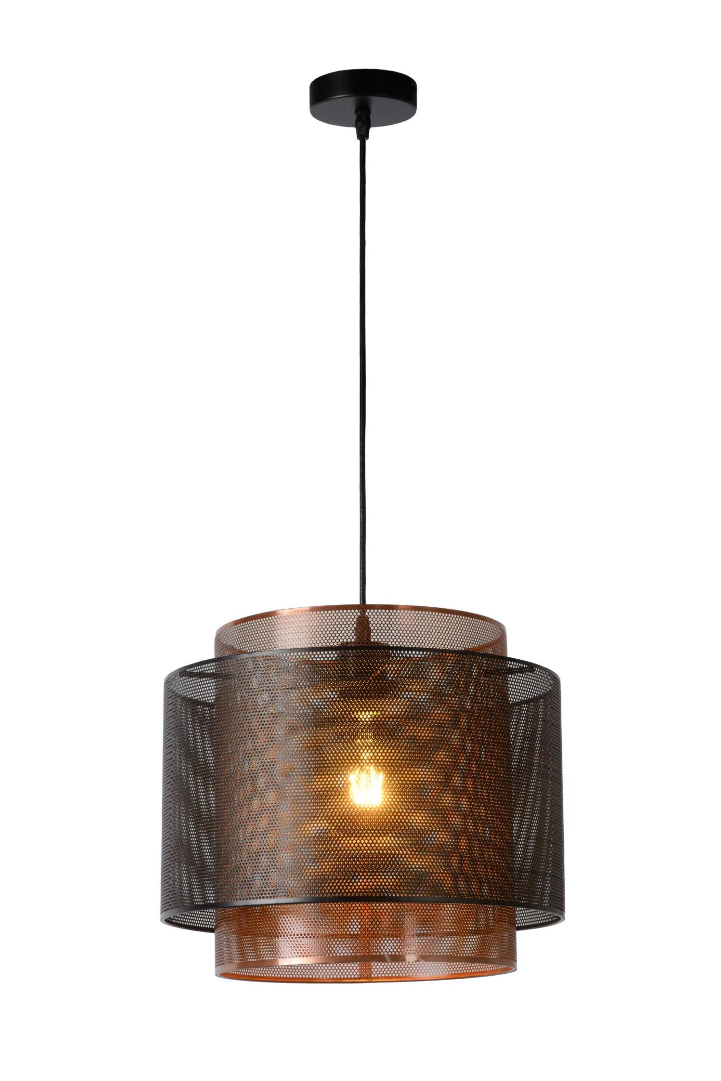 Orrin Ceiling Lights - Matt Black/Black Mesh