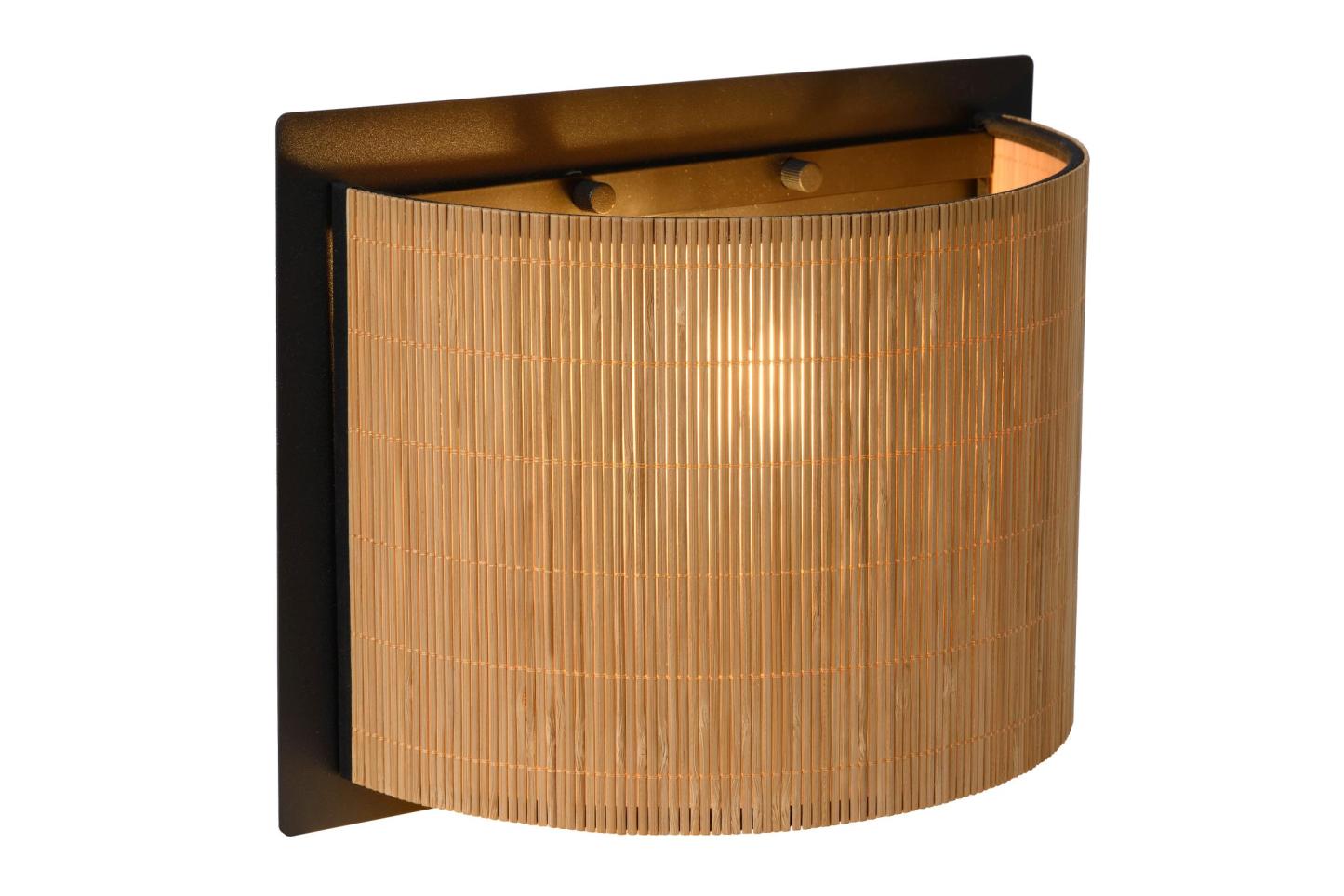 Magius Wall Lights - Matt Black/Natural Rattan
