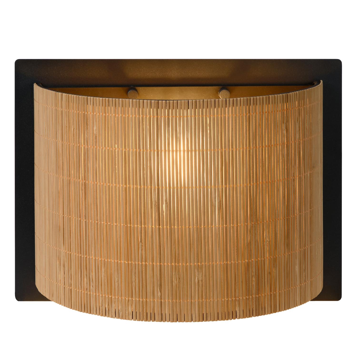Magius Wall Lights - Matt Black/Natural Rattan