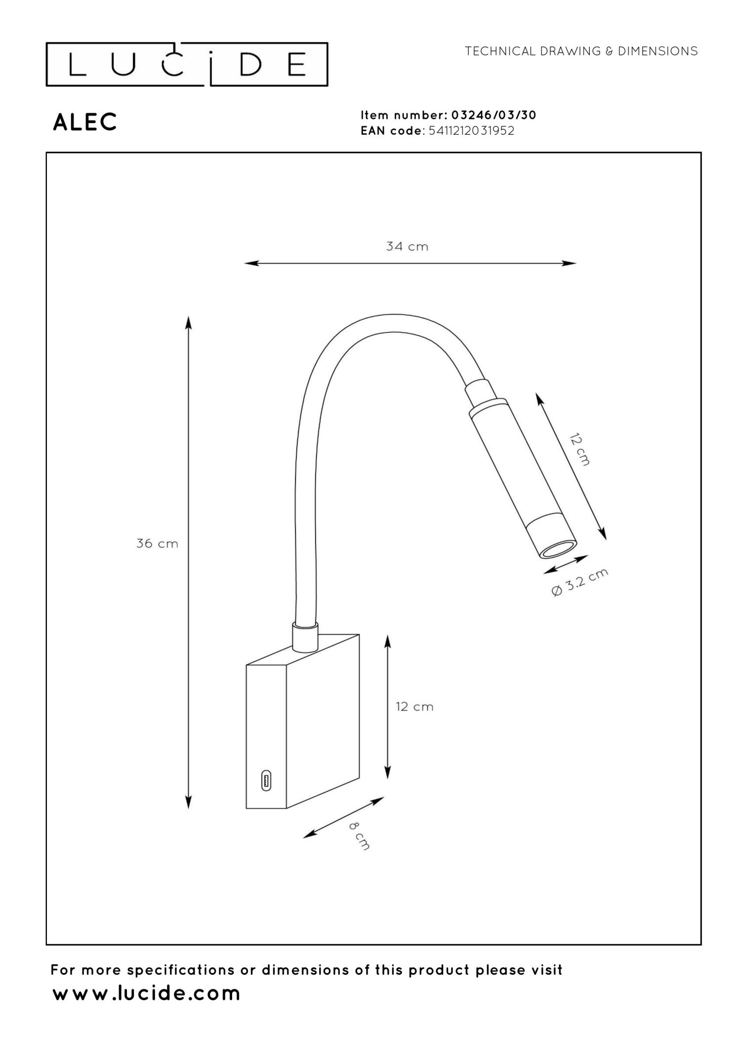 Alec Wall Lights - Matt Black/Clear Glass