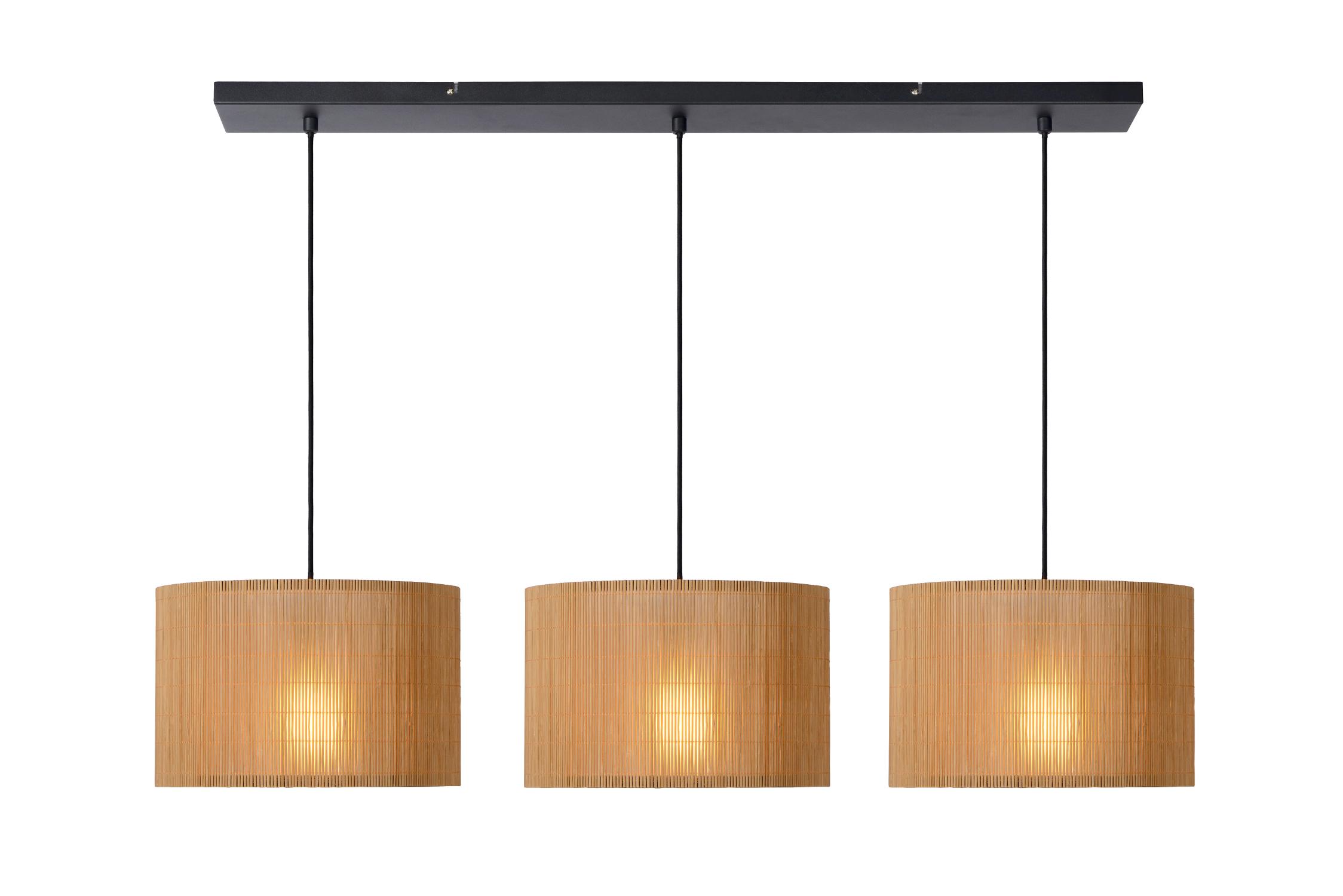 Magius Ceiling Lights - Matt Black/Natural Rattan