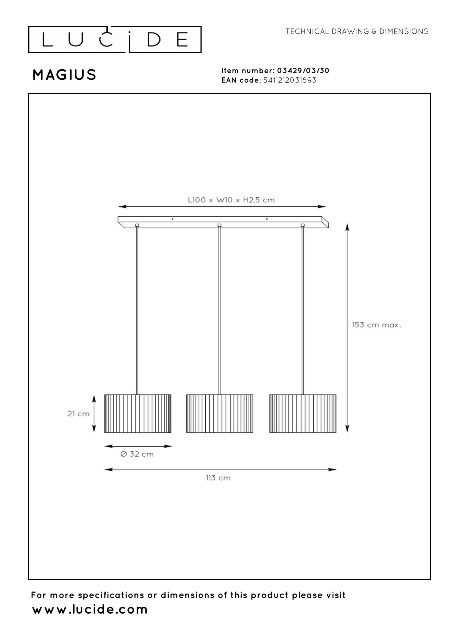 Magius Ceiling Lights - Matt Black/Natural Rattan