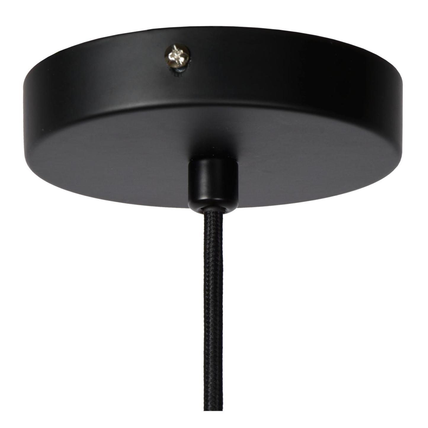 Alban Ceiling Lights - Matt Black/Black Paper