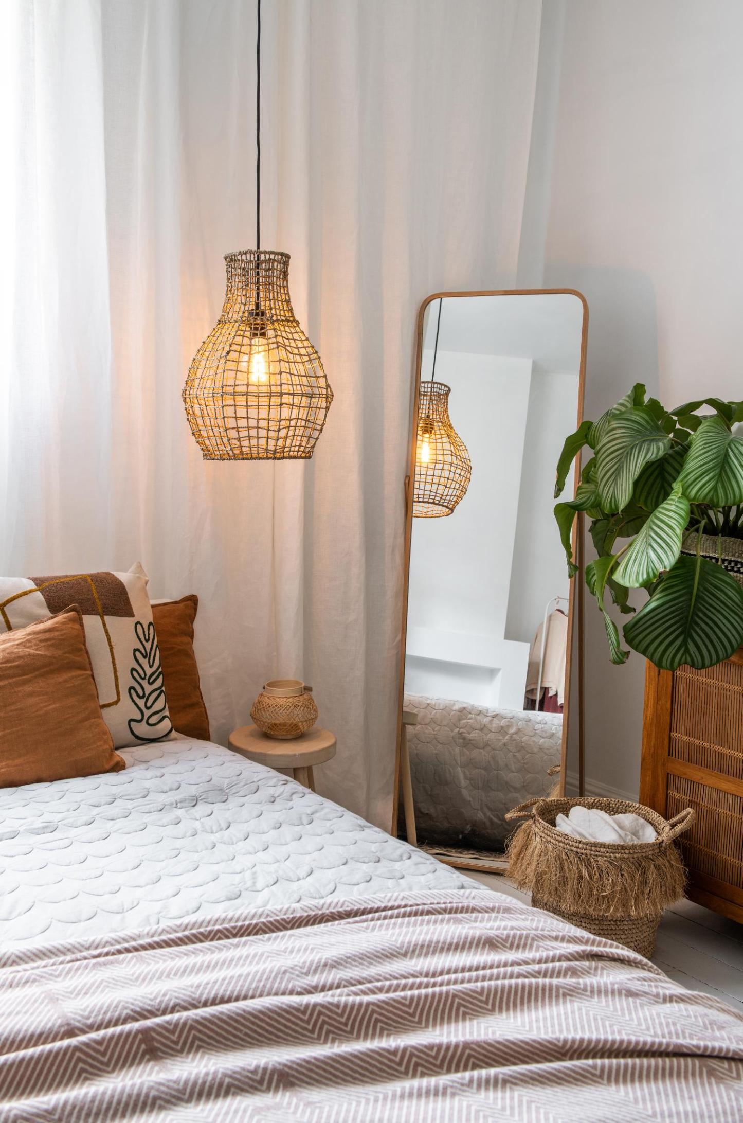 Alban Ceiling Lights - Matt Black/Black Paper