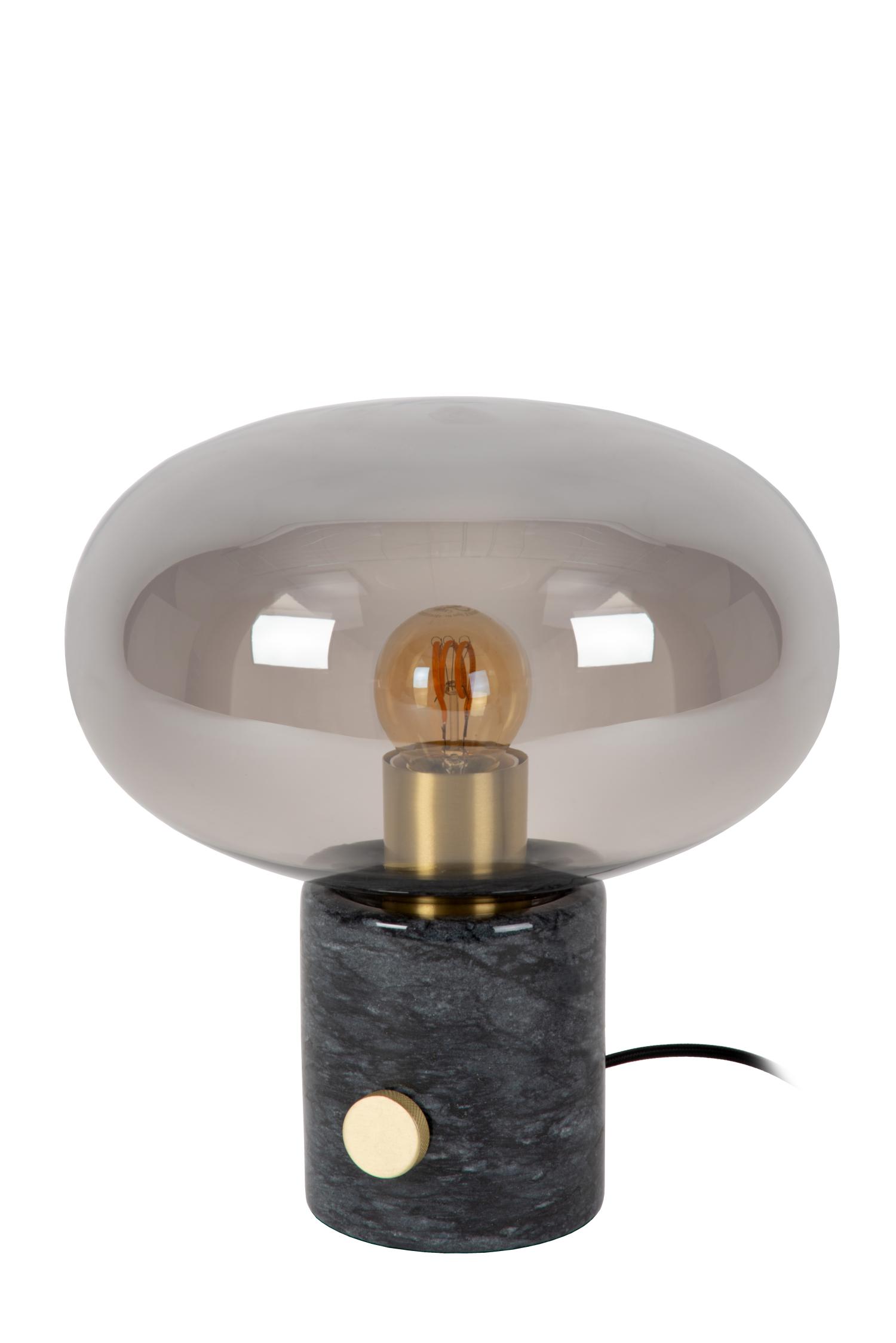 Charlize Table Lamp - Green Marble/Smoked Amber