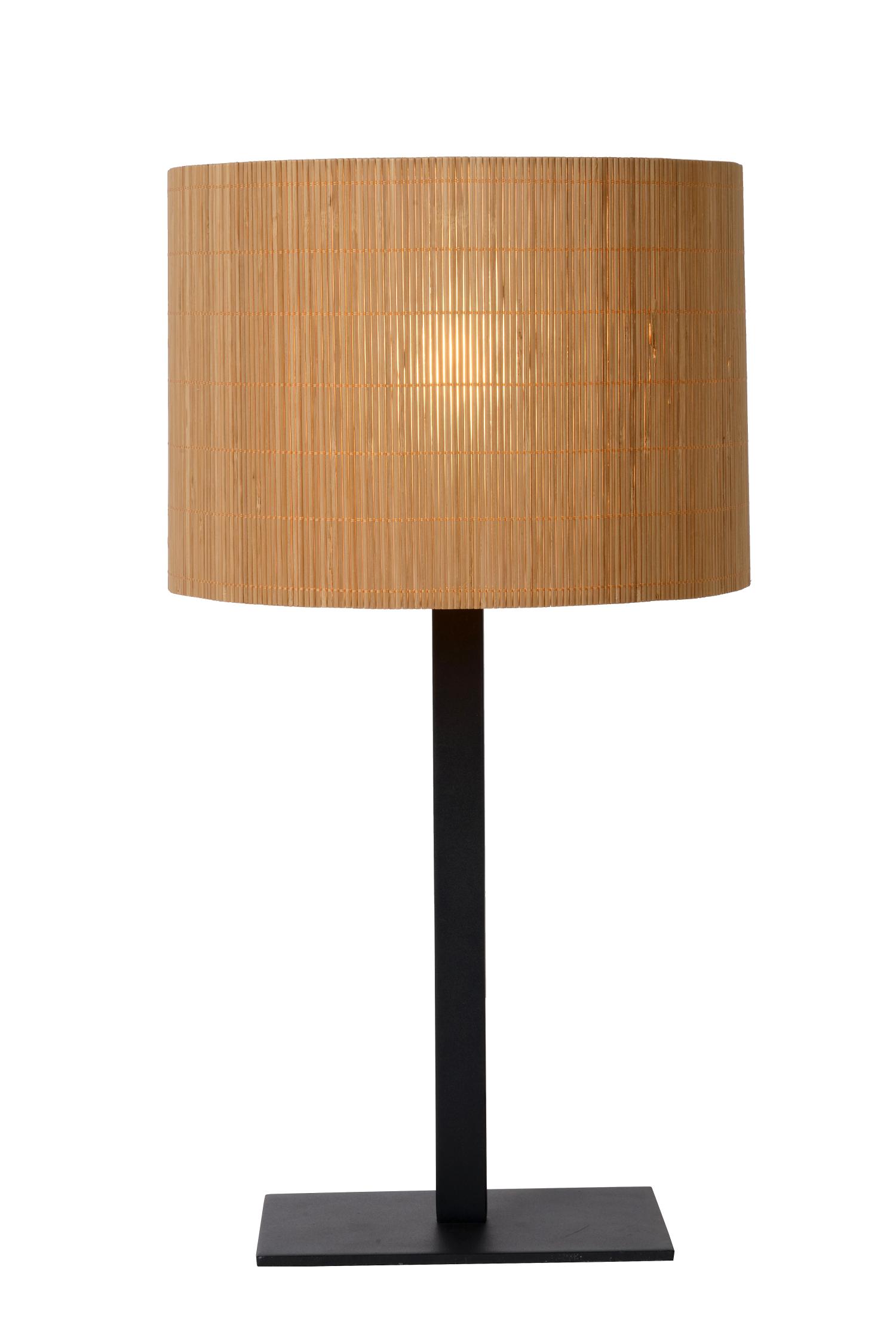 Magius Table Lamp - Matt Black/Natural Rattan