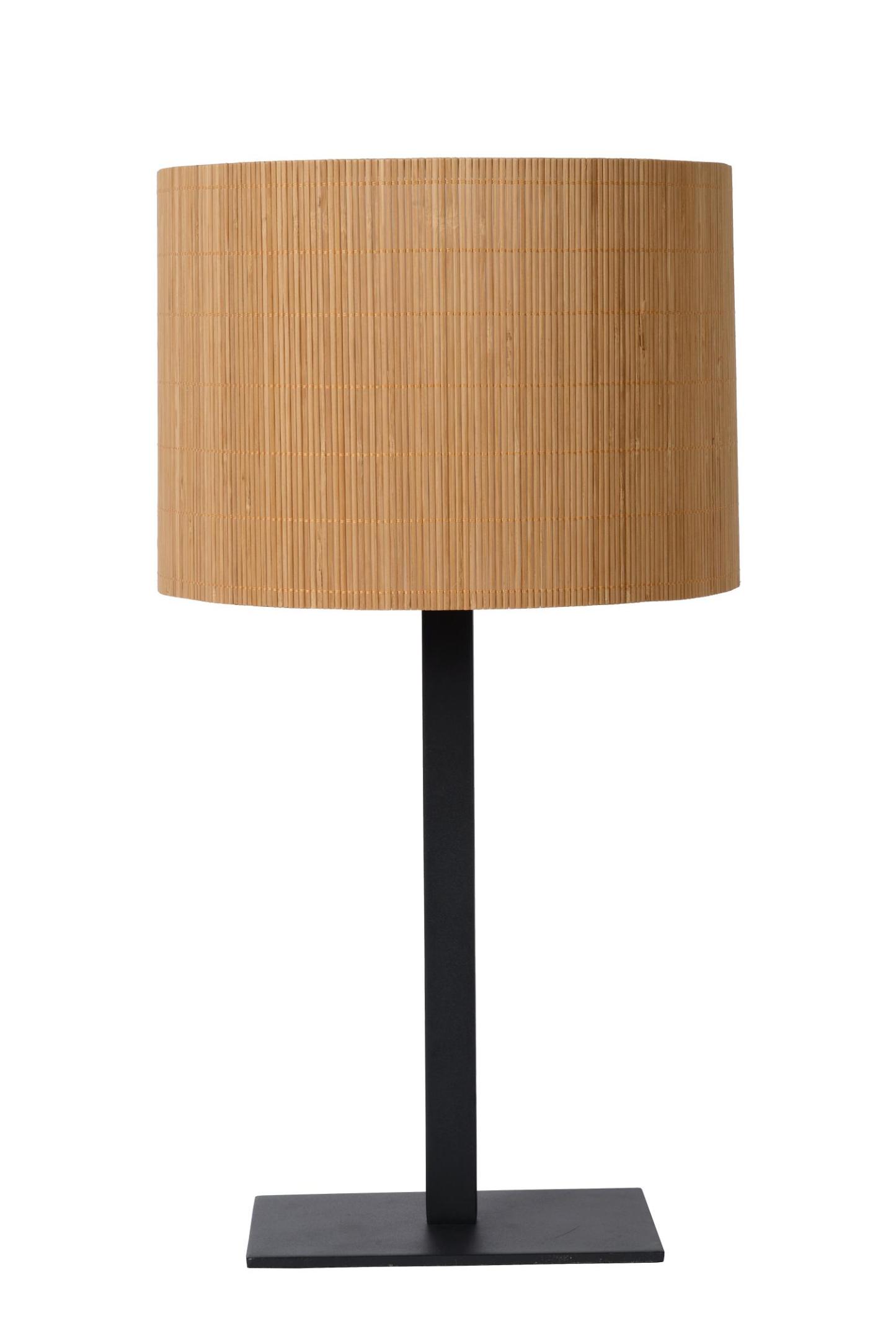 Magius Table Lamp - Matt Black/Natural Rattan