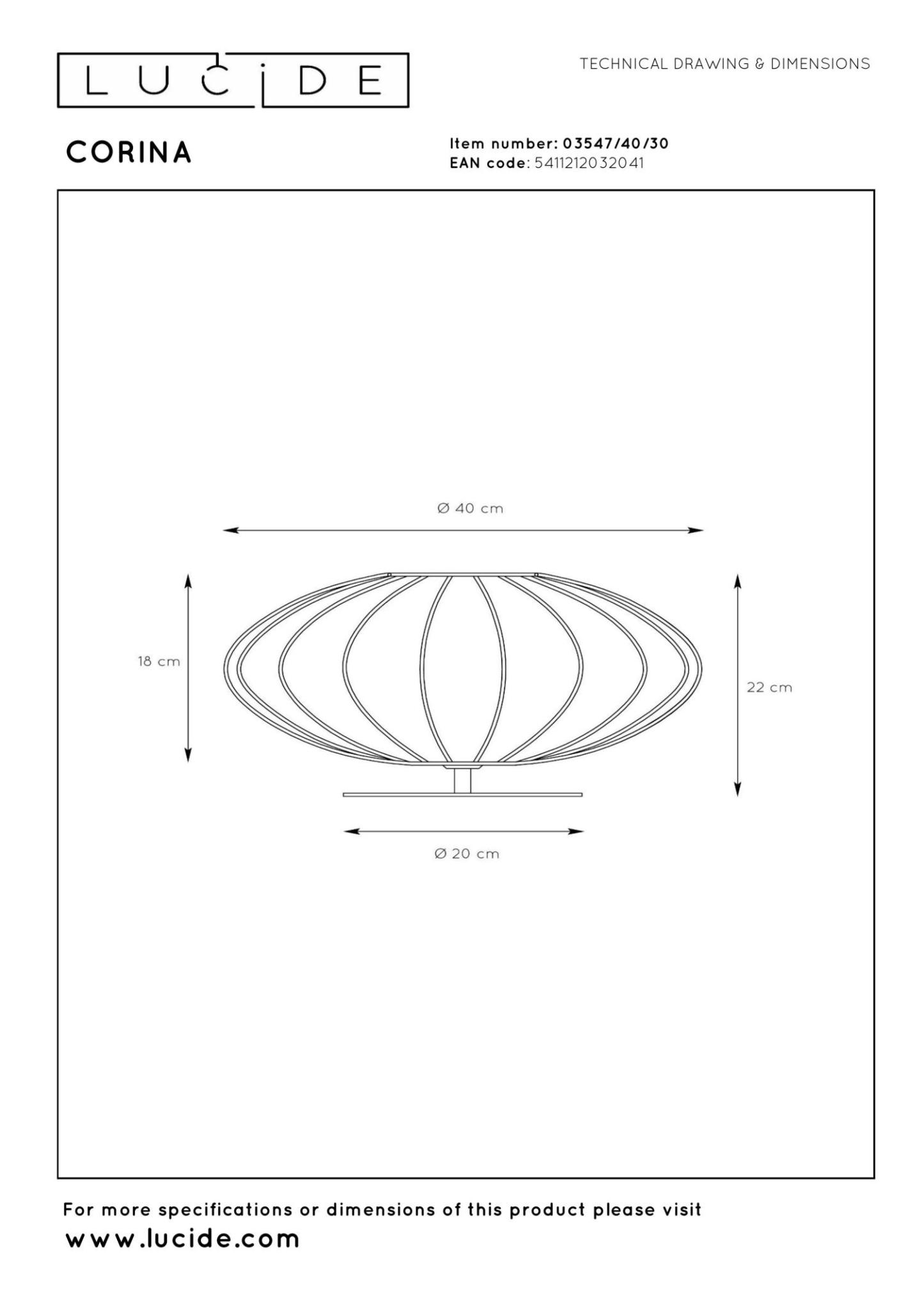 Corina Table Lamp - Matt Gold/Smoked Black