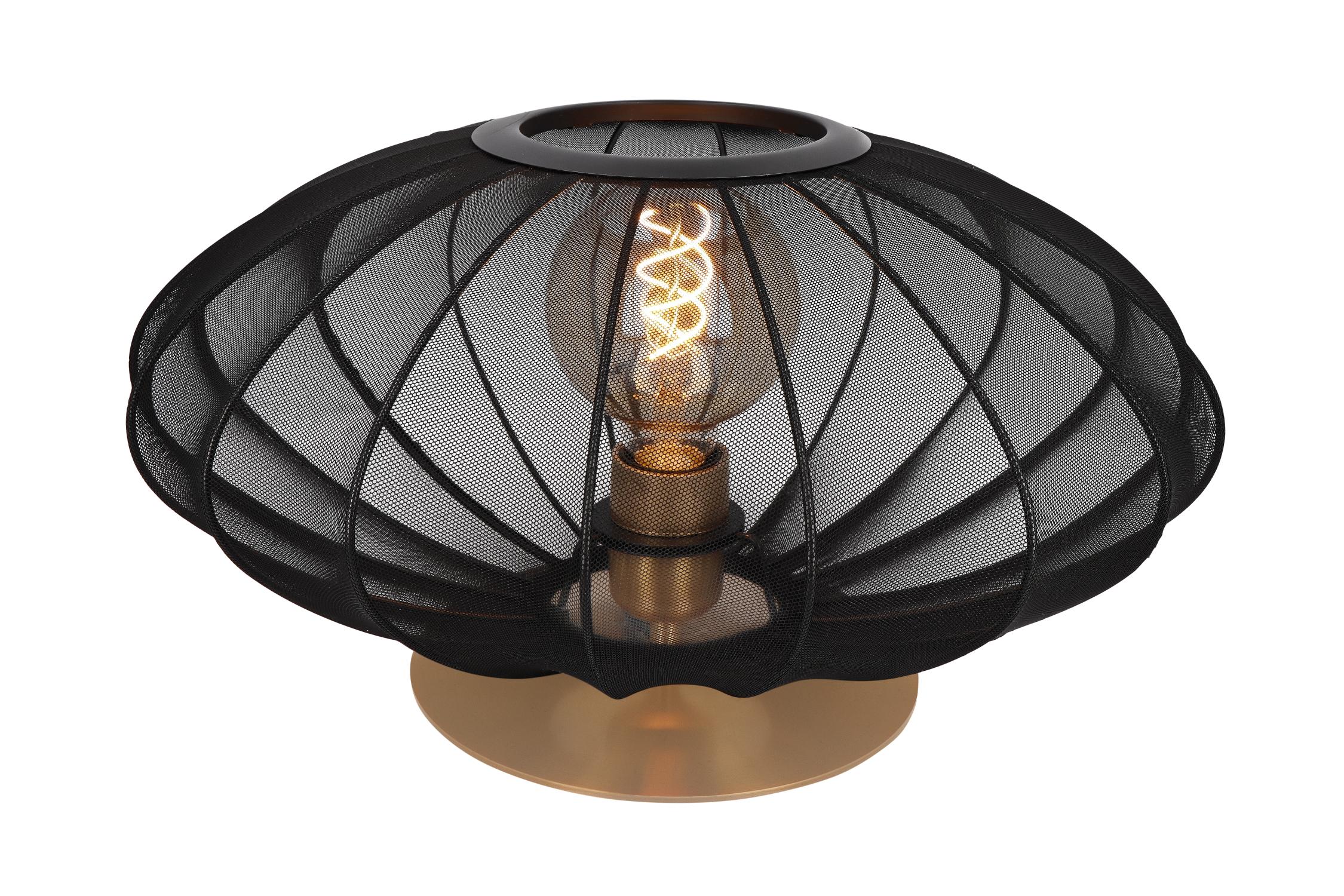 Corina Table Lamp - Matt Gold/Smoked Black