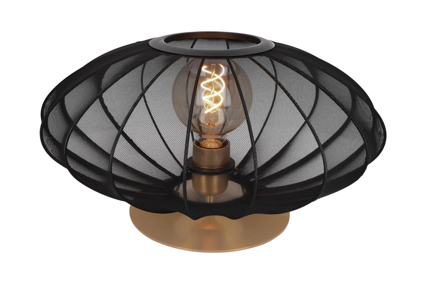 Corina Table Lamp - Matt Gold/Smoked Black